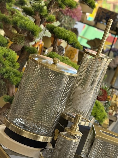 7 Parça Gold Banyo Seti