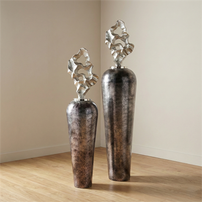 Abstract Tasarım 2li Yer Vazosu 