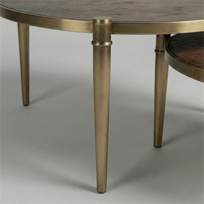 Ahşap Tablalı Metal Zigon Sehpa