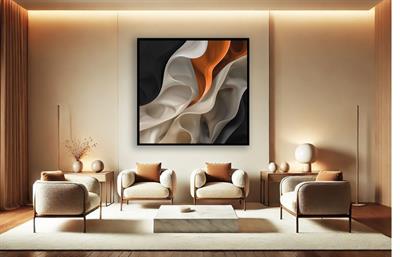 Cam Tablo Modern Akışkan Sanat