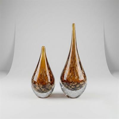 Amber Cam Dekoratif Vazo Seti