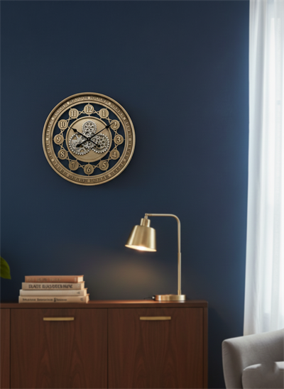 Antik Görünümlü  Çarklı  Duvar Saati