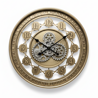 Antik Görünümlü  Çarklı  Duvar Saati