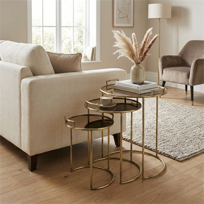 Arezzo Yuvarlak Zigon Sehpa