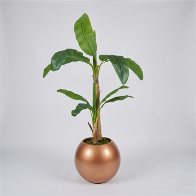 Bakır Fiber Saksıda Çiçek Arajmanı