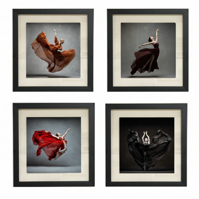 Artisan Çerçeveli Tablo Seti Bale Dansçısı Figürleri