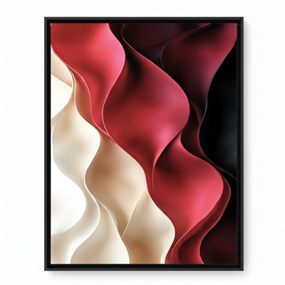Decoart Modern Soyut Tablo Bordo