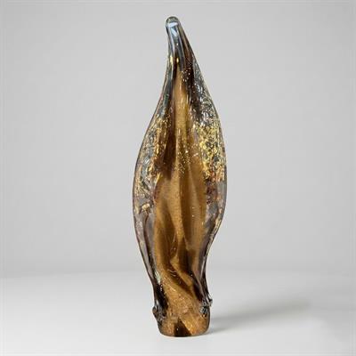 Cam Altın Yapraklı Obje