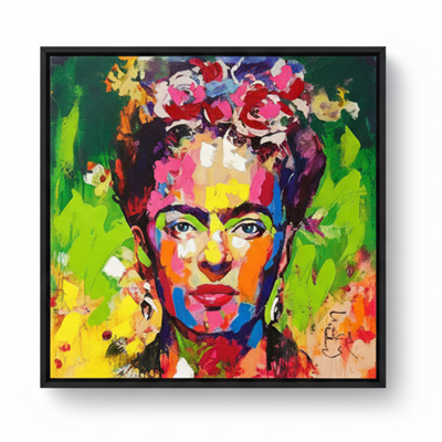 Kanvas Frida Kahlo Pop Art Canlı Renkler