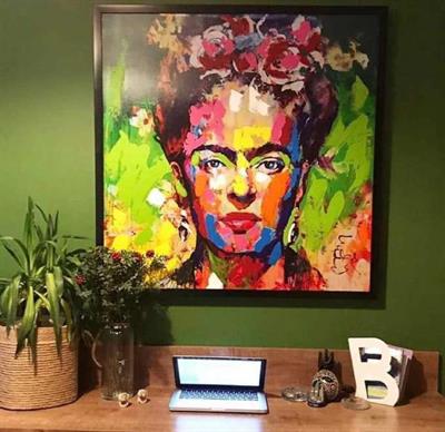 Kanvas Frida Kahlo Pop Art Canlı Renkler