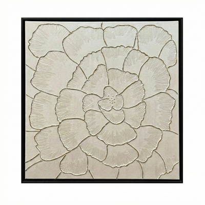 Çerçeveli Kabartma Çiçek Tablo