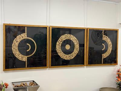 Dekoratif 3lü Cam Baskı Tablo 