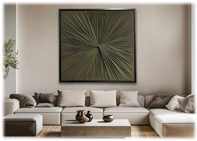 Haki Düğüm Detaylı Dekoratif Tablo 