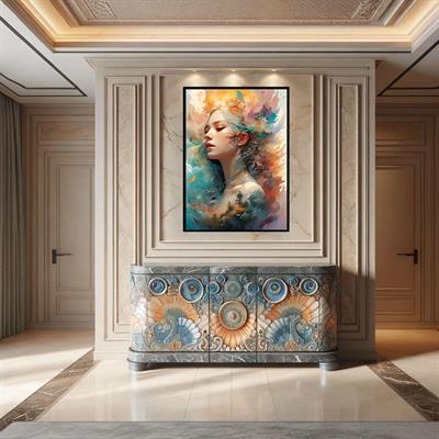 Sanatsal Kadın Portresi Tablo, Elemental Enerji