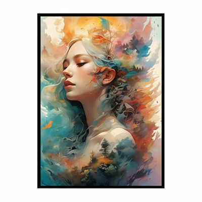 Sanatsal Kadın Portresi Tablo, Elemental Enerji