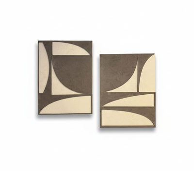  Soyut Geometrik Kanvas Tablo İkili Set
