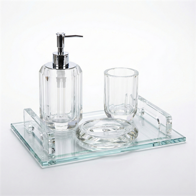 Faset Kesim Kristal  4 Parça Banyo Seti