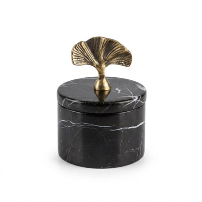 Ginkgo Yapraklı Mermer Kutu