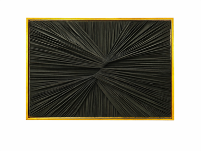 Gold Çerçeveli Kumaş Dokulu Tablo (115x85 cm)