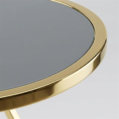 Gold Metal Yuvarlak Sehpa