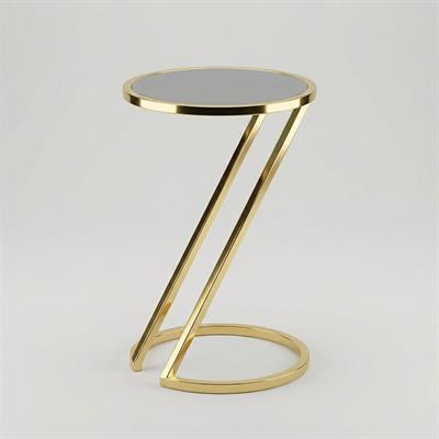 Gold Metal Yuvarlak Sehpa