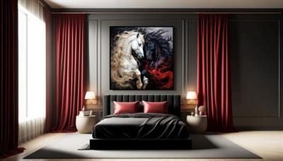 DecoArt Güç Zarafet Temalı Cam Tablo