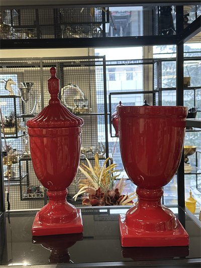 Kırmızı Seramik Urn Seti