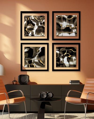 DecoArt Koşan Atlar Cam Tablo Beyaz