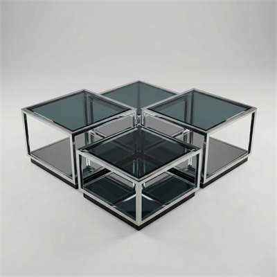 Krom Metal Ayrılabilen Orta Sehpa 