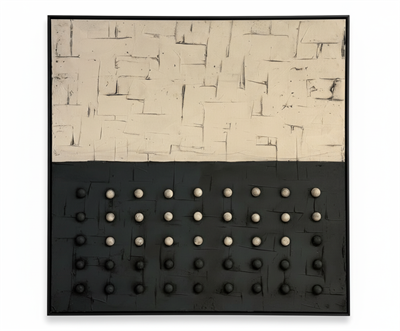 Üç Boyutlu  Bej Soyut Tablo 