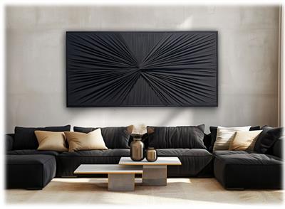 Siyah Düğüm Detaylı Yatay Dekoratif Tablo 