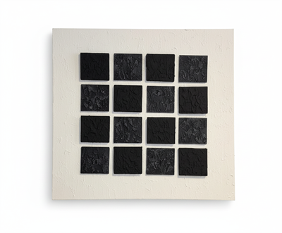 Minimalist  Kabartmalı Kareler Kanvas Tablo