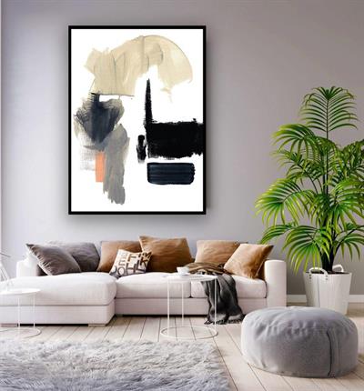 Modern Soyut Fırça Vuruşları Tablosu