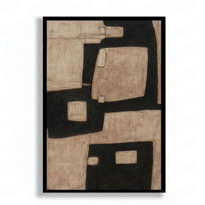 Modern Soyut Geometrik Dokulu Tablo