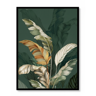 Modern Tropikal Yaprak Tablosu