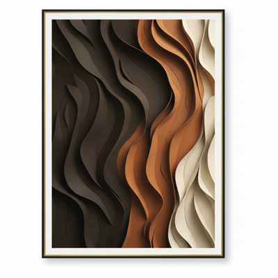 Decoart Modern Soyut Dalgalı Cam Tablo