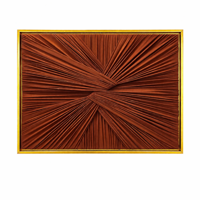 Pileli Kumaş Altın Çerçeveli Tablo (105x85 cm)