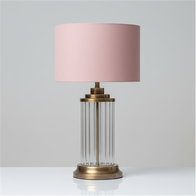 Pudra Pembe Şapkalı  Abajur