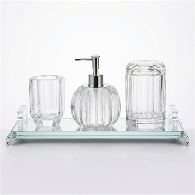 Şeffaf Kristal Banyo Aksesuar Seti  