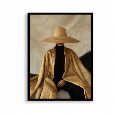 Modern Kadın Figürlü Tablo, Hasır Şapkalı