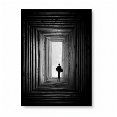 Modern Perspektif Tablo Siyah Beyaz