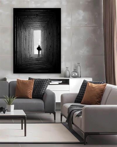 Modern Perspektif Tablo Siyah Beyaz