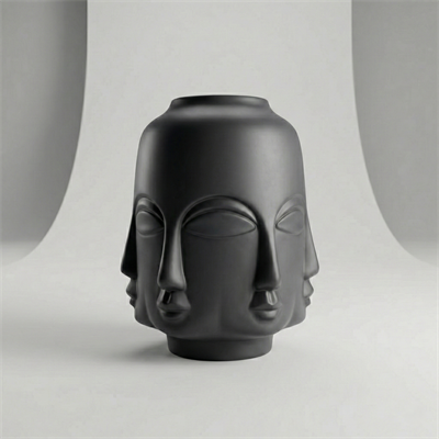 Siyah Çoklu Yüz Vazo