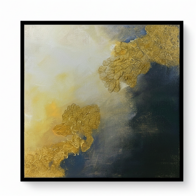 Soyut Altın Dokulu Lüks Sanat Tablosu