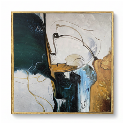 Modern Soyut Doku İşlemeli Kanvas Tablo