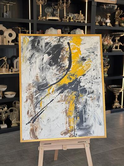 Soyut Yağlı Boya Dokulu Tablo