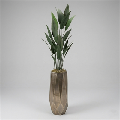 Titanyum Saksıda Çiçek Arajmanı