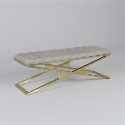 Tufted Gold Bench