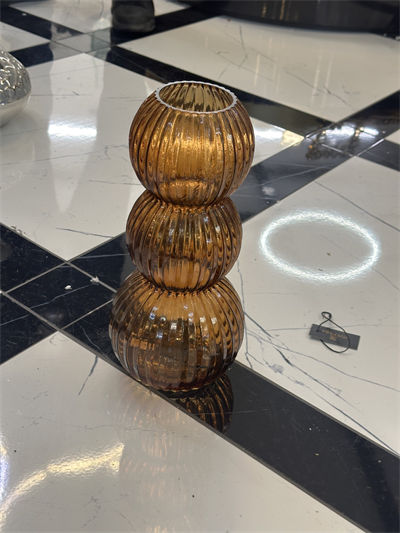 Üç Katlı Fitilli Cam Mumluk