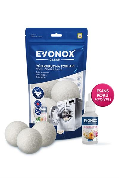 3 Adet Çamaşır Yün Keçe Kurutma Topu + 30ml Esans Koku Hediye